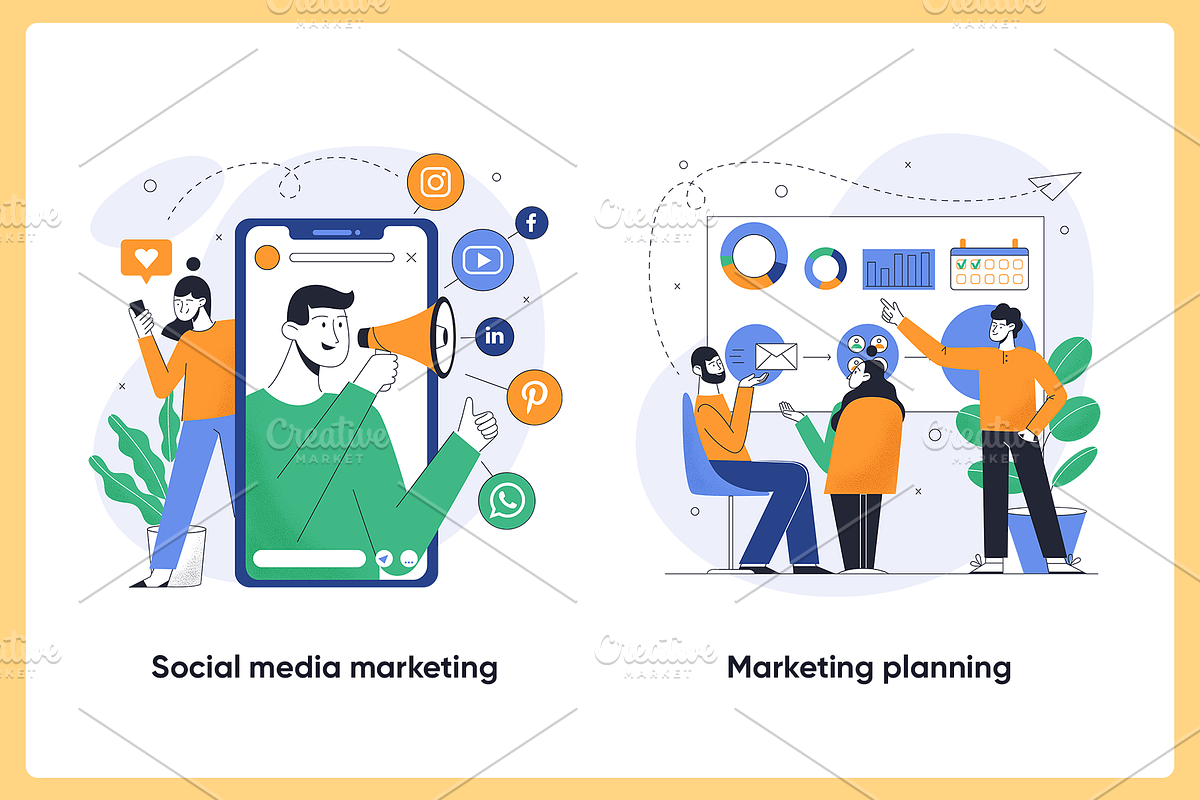 Digital Marketing Illustration Pack, a Technology Illustration by ZP Design (Photo 7 of 8)