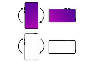 Rotating mobile phone. Dialing