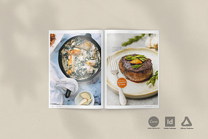 Cook- And Recipebook / Canva Indd