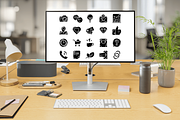 Business Icons - 20 Black Symbols, a Solid Icon by barsrsind (Thumbnail 3 of 3)