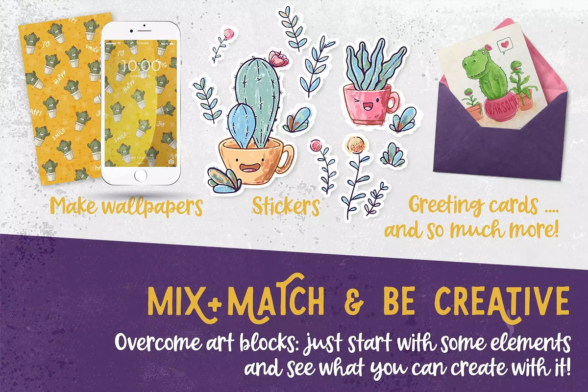 Procreate Plants & Pots Stamp Set, a Brush Add-On by PaperMoon (Photo 5 of 10)