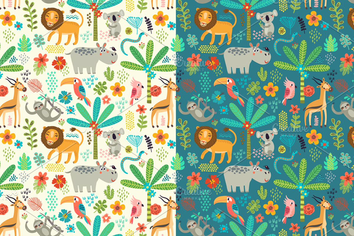 Big jungle set, a Pattern Graphic by Anna Guz's Store (Photo 4 of 4)