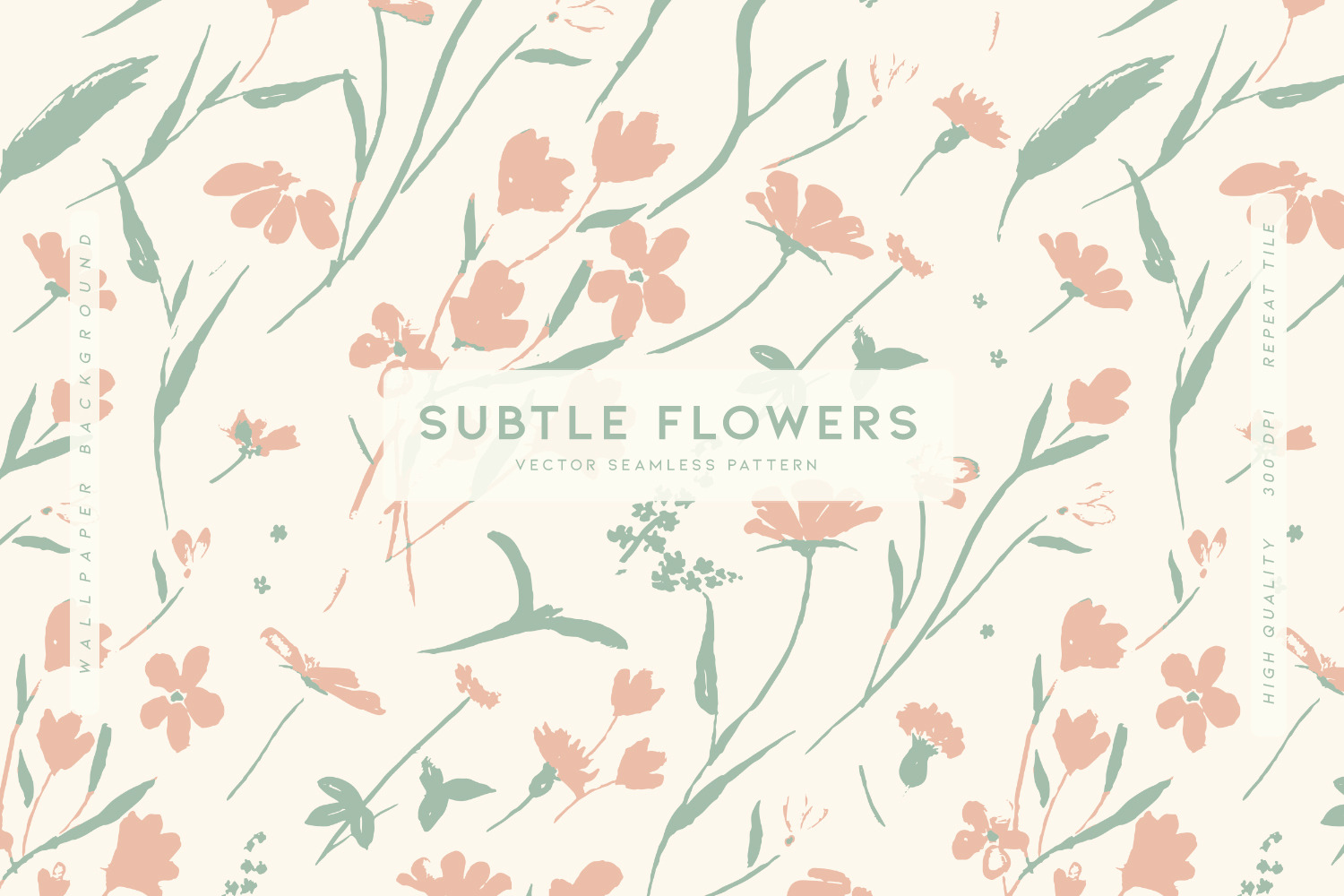 Subtle Flowers | Wallpaper Graphics ~ Creative Market