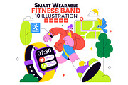 10 Smart Wearable Fitness Band, a Technology Illustration by denayunebgt (Thumbnail 1 of 4)