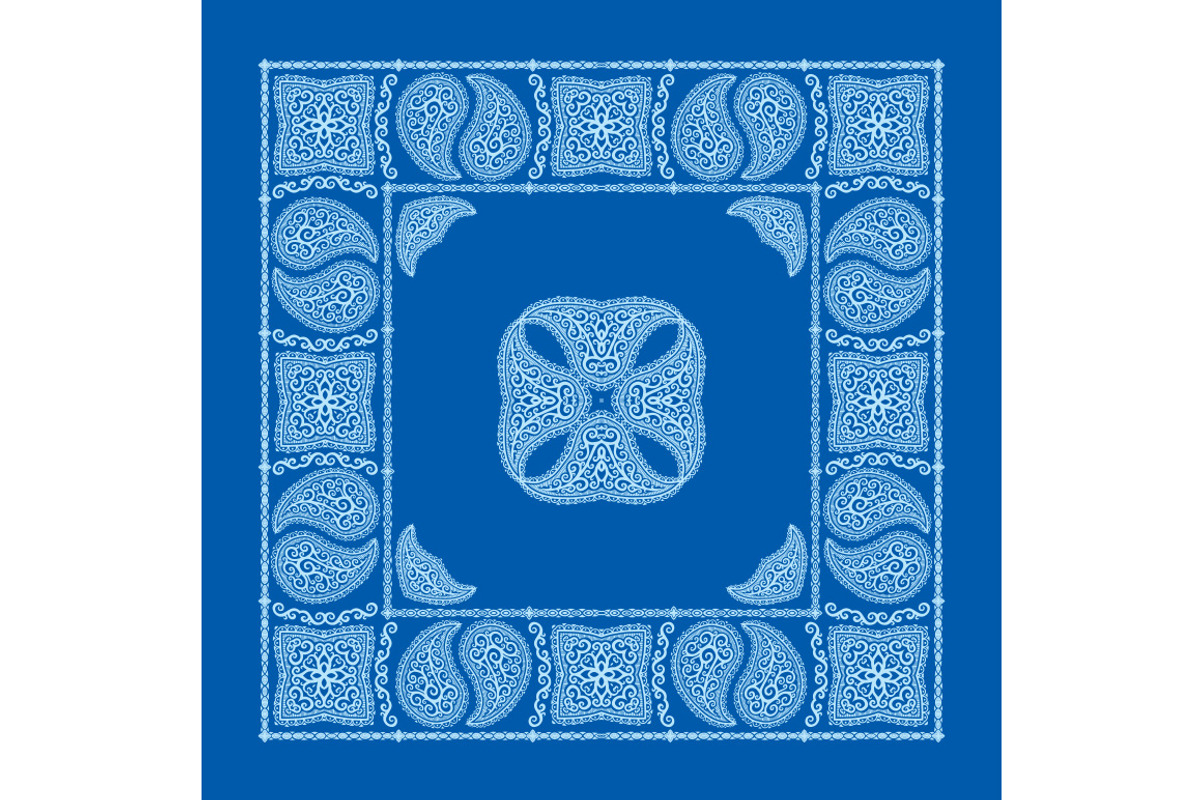 Set Of 4 Paisley Bandana's VI, a Pattern Graphic by Bakhtiozin art graphic (Photo 3 of 5)
