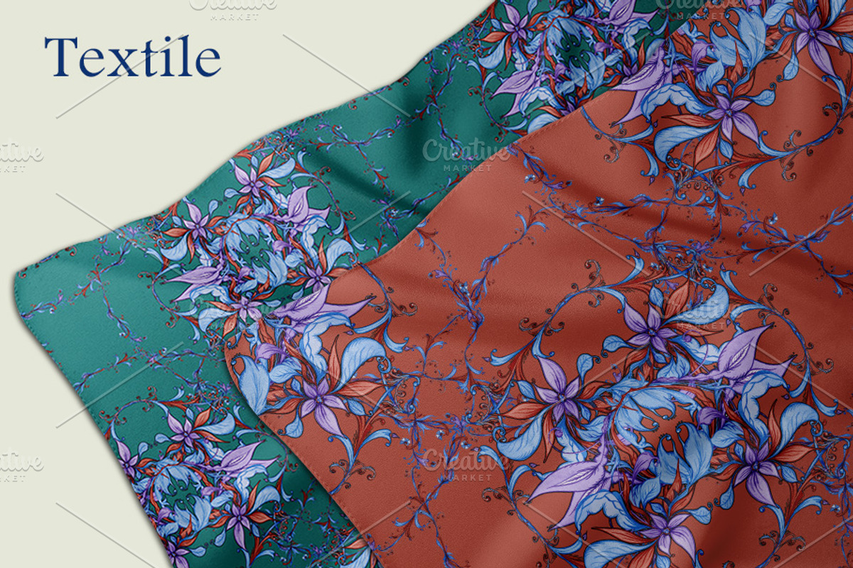 Sapphire Jungle, a Texture Illustration by ilustrinna (Photo 2 of 8)