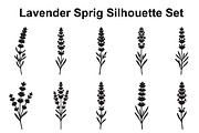 Lavender Flower Silhouette Set, an Object Graphic by Designer_Momina (Thumbnail 1 of 3)