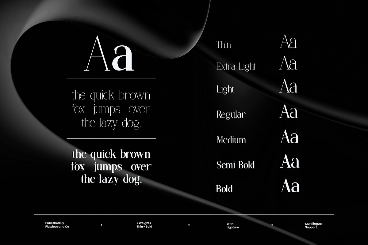 Lunar Type - Family Serif Font, a Serif Font by Flawless And Co (Photo 5 of 10)