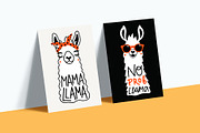 Big funny Llama set, an Animal Illustration by JULYMILKS (Thumbnail 3 of 3)