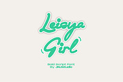 Leisya Girl Script Font Bold, a Script Font by JNJ Studio (Thumbnail 1 of 9)