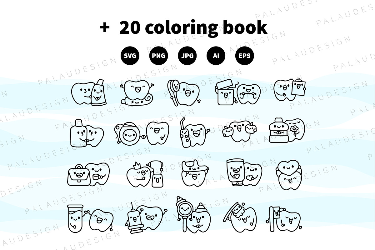 Cute Kawaii Tooth Dentistry Tool, a Healthcare Illustration by Palau (Photo 11 of 12)