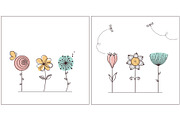 Doodle flowers & Floral frames set, a Graphic by InkySplash (Thumbnail 3 of 6)