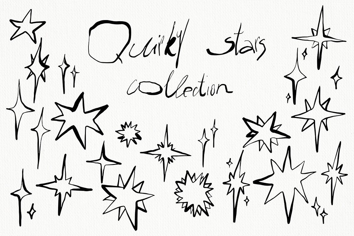 Quirky stars collection, an Object Graphic by SweetRenieDesigns (Photo 1 of 3)
