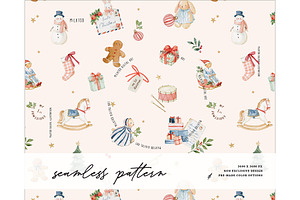 Vintage Christmas Nostalgic pattern