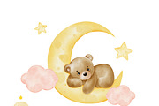 Watercolor bear clipart. Baby bears, an Animal Illustration by Natalya_Mona_Art (Thumbnail 5 of 10)