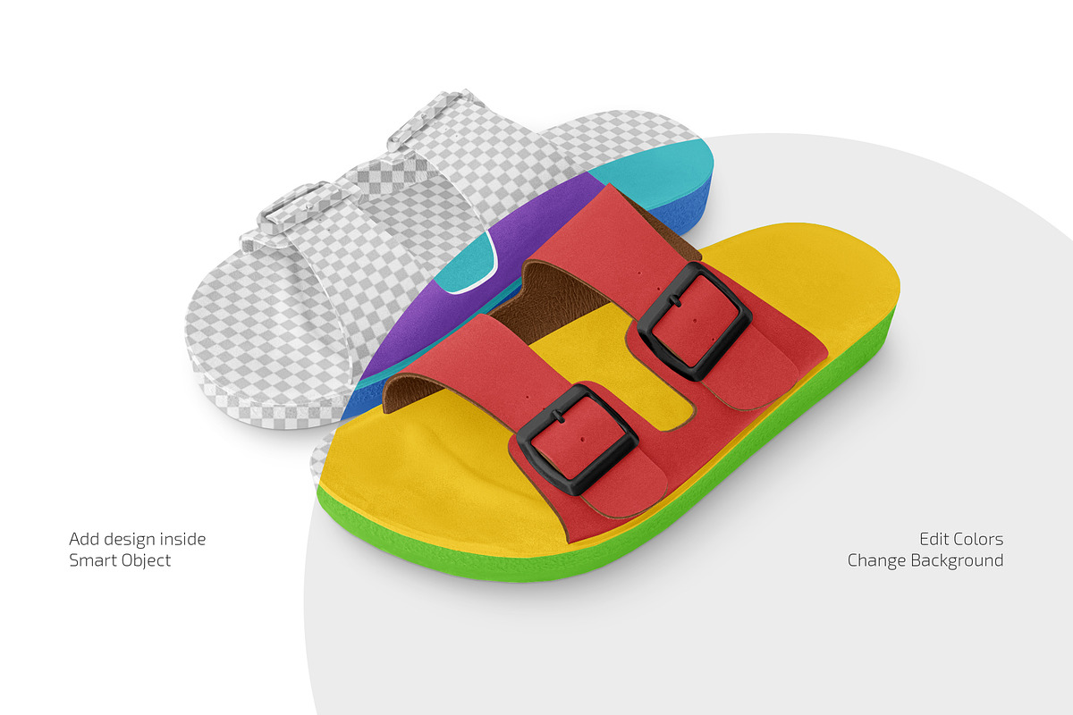 Slide Sandals Mockup Set, a Bottom Mockup by Country4k (Photo 2 of 4)