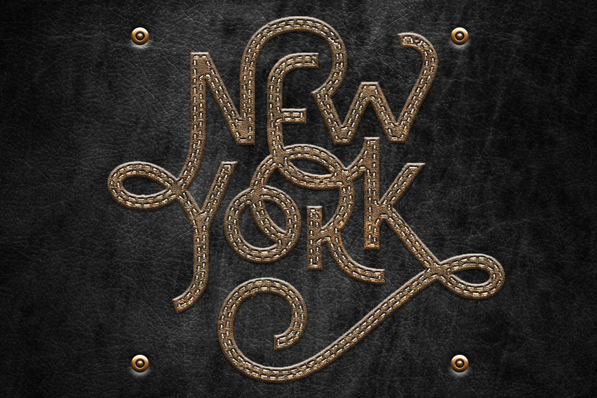 Leather Layer Styles For Photoshop, a Layer Style Add-On by Graphic Spirit (Photo 4 of 6)