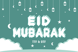 Eid Mubarak - Islamic Font Types, a Font by KiddoGlyphs Studio