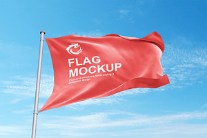 Flag Mockup, an Advertising Mockup by mockupbuys