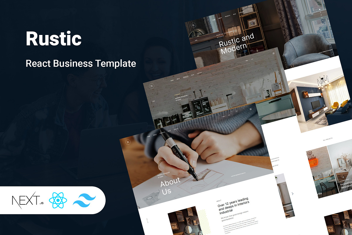 React Business Template - Rustic, a Websites & App Template by HasThemes (Photo 1 of 4)