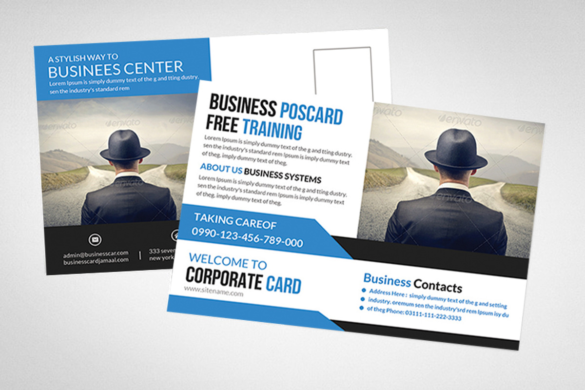 Corporate Business Agency Postcard, a Card Template by AfzaalGraphics (Photo 2 of 4)