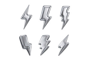 Lightning bolt set with electric, an Object Illustration by winwin.art