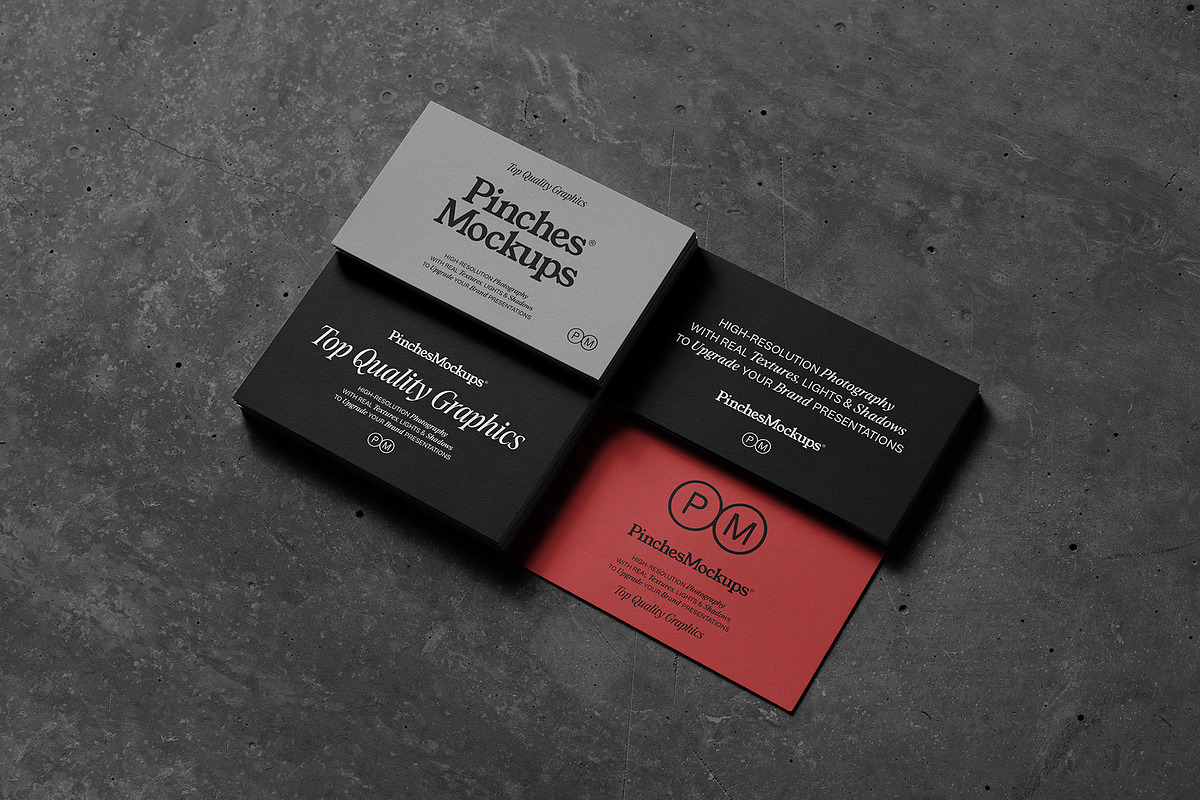 PM_BC/Ø4 - Business Cards Mockup, a Print Template by PinchesMockups© (Photo 1 of 6)