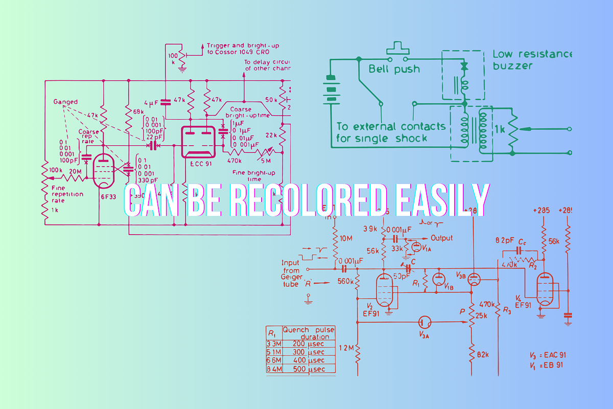 40 Electrical Circuits Vectors, an Illustration by TheBlackPixelCo (Photo 2 of 4)