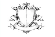 Hand-Drawn Heraldic Shield and Ribbo, a Graphic by Creativeshirt (Thumbnail 7 of 10)