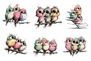 Quirky Funny birds clipart bundle, an Illustration by CreationArt (Thumbnail 2 of 4)