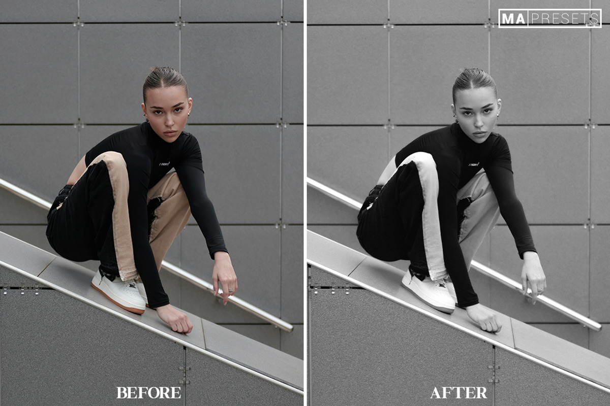 10 BLACK and WHITE Lightroom Presets, a Preset Add-On by MaPresets (Photo 13 of 14)