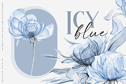 Icy Blue  - Transparent flowers, an Object Illustration by Olga Koelsch (Thumbnail 1 of 16)