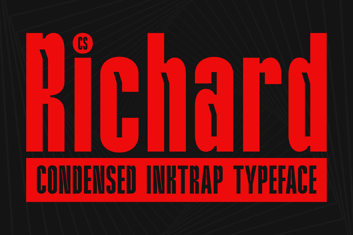 Richard – Condensed Inktrap Font, a Sans Serif Font by Craft Supply Co. (Photo 1 of 8)