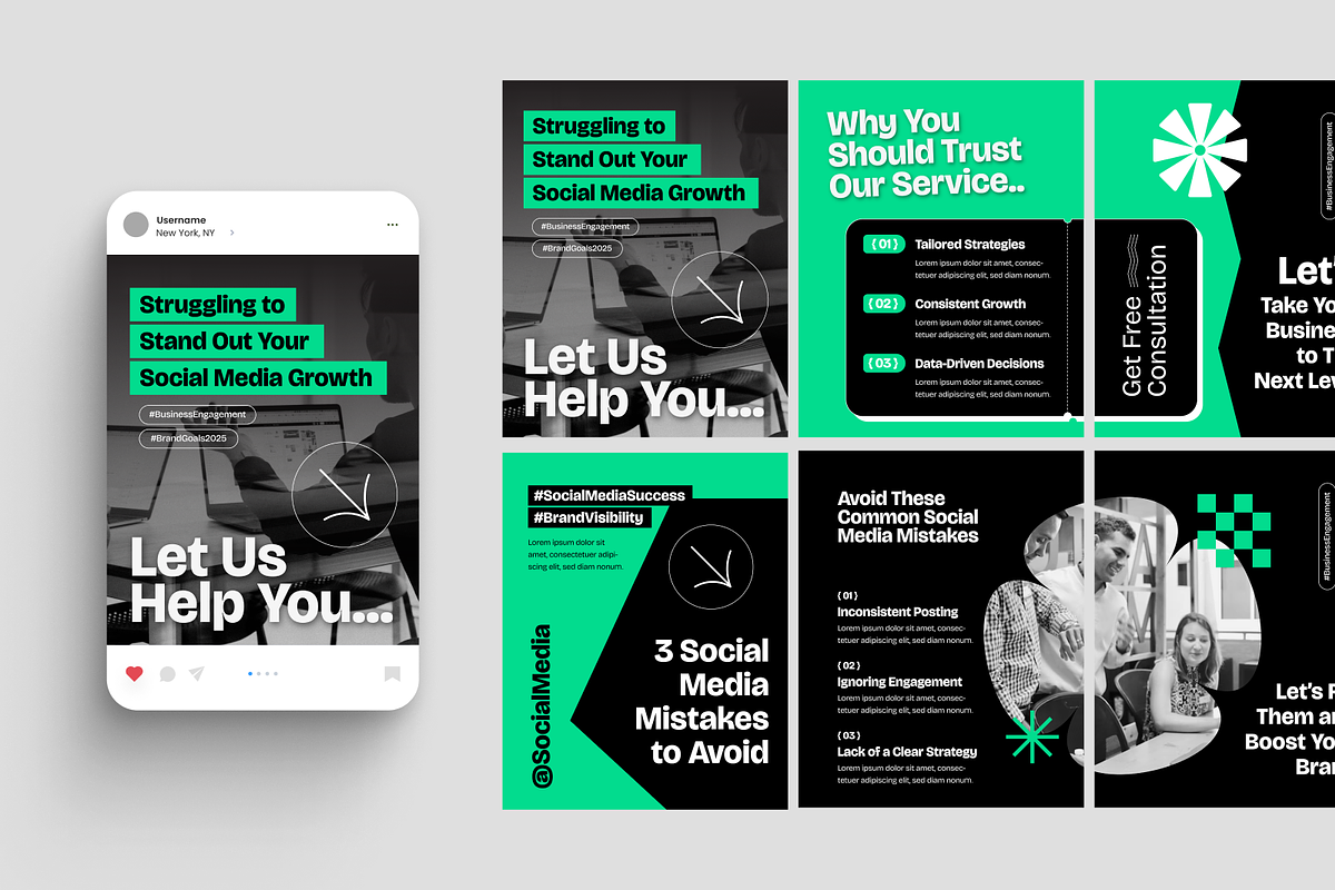 Business Growth Instagram Post, a Social Media Template by MMPixelCraft (Photo 2 of 3)