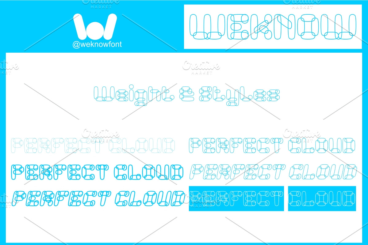 Perfect Cloud font, a Font by weknow (Photo 8 of 8)