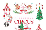 Watercolor Clipart-CHRISTMAS CIRCUS, a Decorative Illustration by Beigetime (Thumbnail 6 of 12)