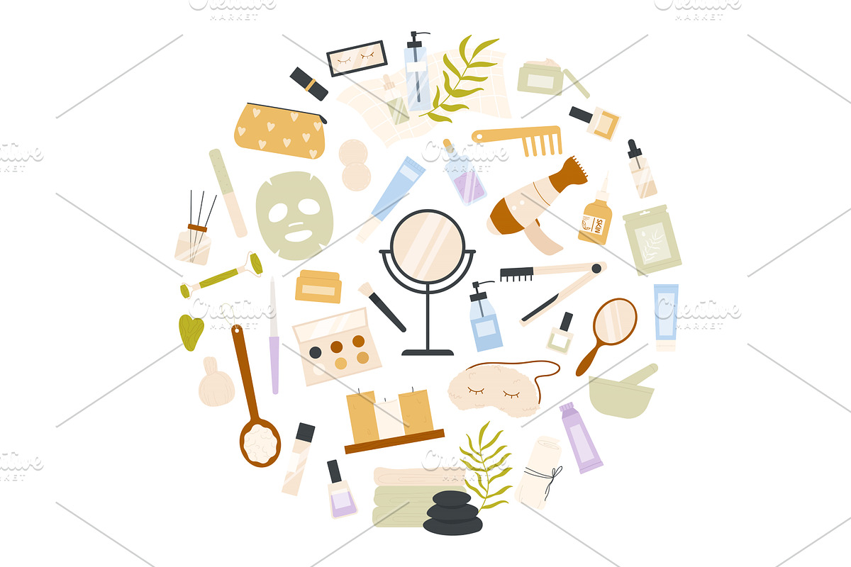 Natural personal care concept with, an Object Illustration by Flashvector
