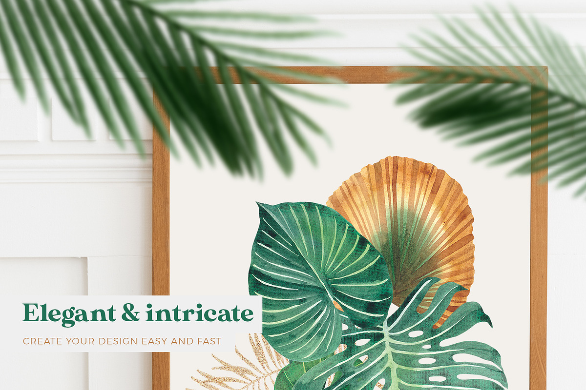 The Emerald  tropic greenery set, an Illustration by Beauty Drops (Photo 2 of 8)