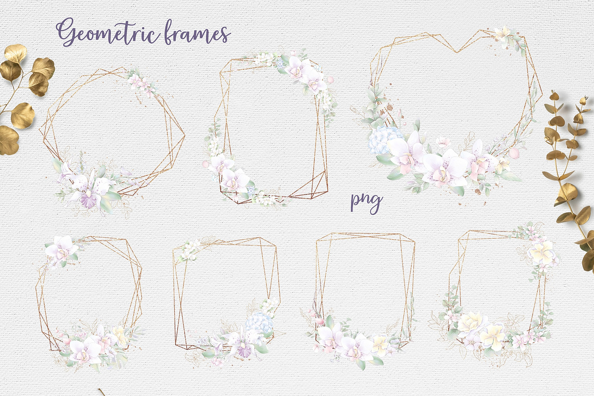 Watercolor flowers Orchids clipart, an Illustration by Yuliya Art (Photo 10 of 18)