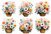 Watercolor Spring Flowers Clipart, an Illustration by Black Bird Studio (Thumbnail 3 of 5)