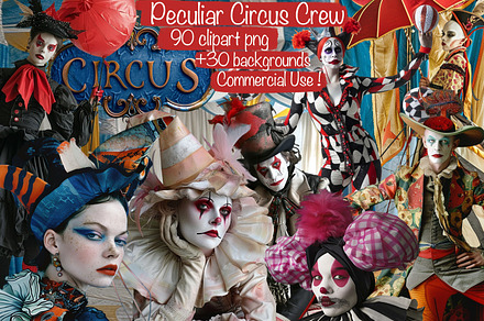 Peculiar Circus Crew Clipart Bundle, a Person Illustration by Fusion Dream
