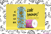 Textured vector bananas pattern set, a Food Illustration by Palette Pursuit (Thumbnail 1 of 6)
