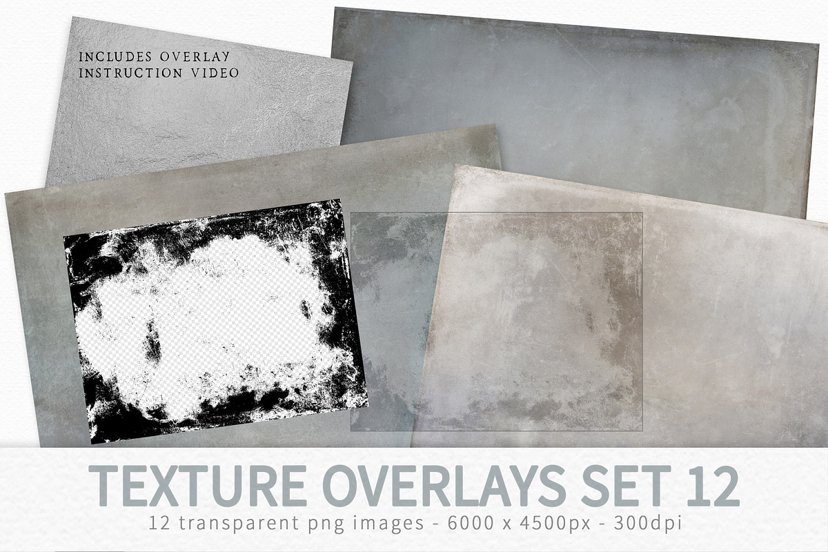 Texture Overlays Set 12, a Texture Graphic by rileyBgraphics (Photo 1 of 6)