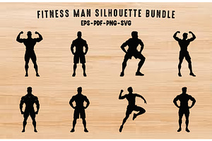 Fitness Silhouette Clipart Bundle, a Person Illustration by Gfx Expert Team