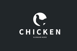Simple chicken logo design livestock, a Branding & Logo Template by Maylianaw28