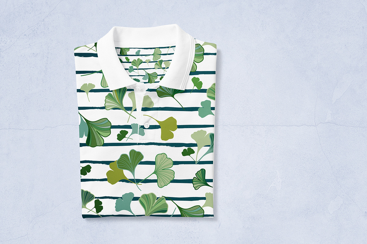Ginkgo leaves vector patterns, a Pattern Graphic by IrStepShop (Photo 6 of 6)