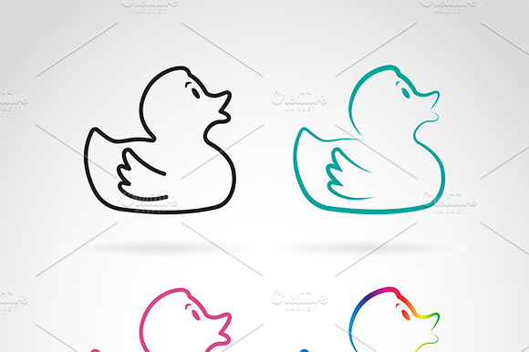 Vector Image Of Duckling Design