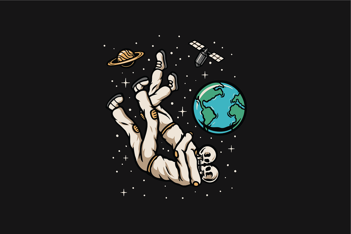 Floating Skeletons in Space, an Object Illustration by nomlimo.com (Photo 1 of 3)