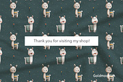 Little llama Patterns & Clipart, an Animal Illustration by GoldmoonUA (Thumbnail 5 of 5)