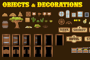 Wild West - Platformer Tileset